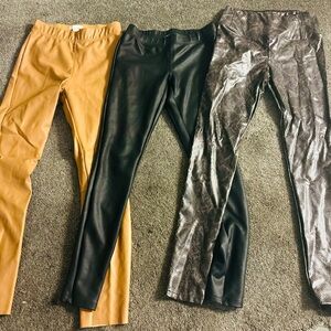 “Leather” and “snakeskin” pants. 0-2. H&M Express
